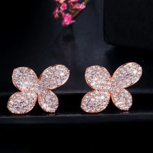 Authentic Ethereal Petals of Celestial Radiance Stud Earrings