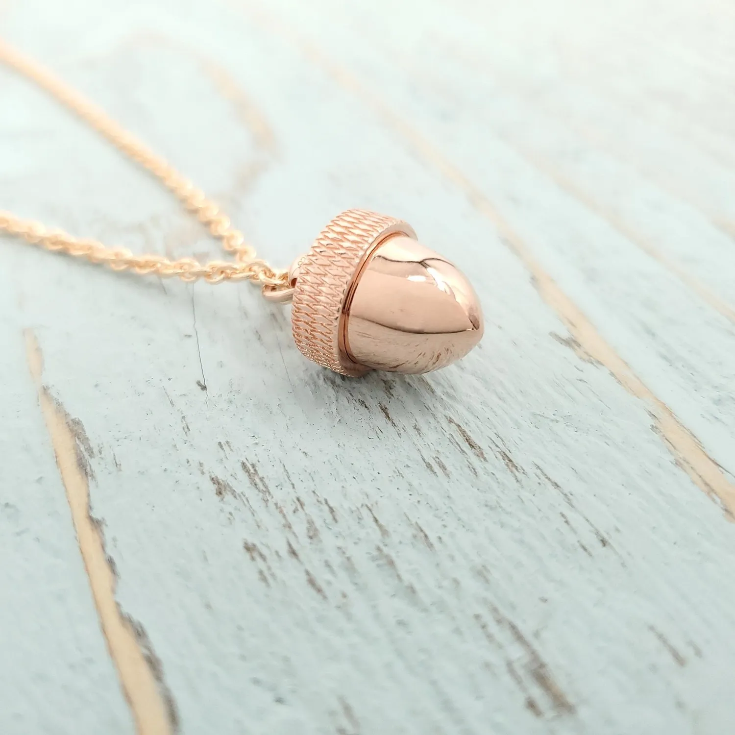 Authentic The Sylvan Seed: Rose Gold Acorn Talisman of Eternal Potential