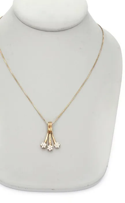 Authentic Celestial Bloom: Gold‑Plated 925 Silver Flower Necklace