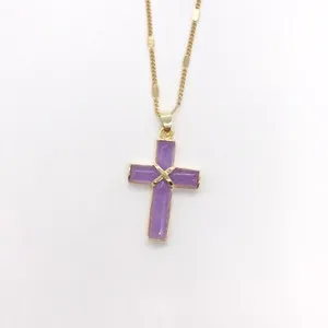 Authentic Harmony of the Spheres: Green & Purple Cross Jade Amulet
