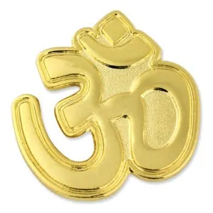 Authentic Golden Om Aura Lapel Pin – Sacred Sound of Protection