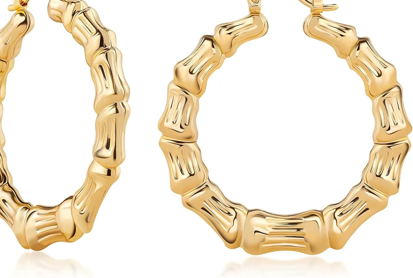 Authentic Golden Bamboo Verdant Hoops of Brazilian Vitality