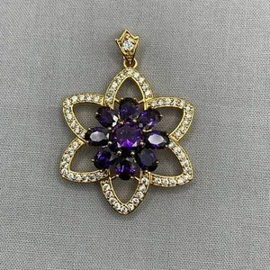 Authentic Enchanted Rose‑Gold Lotus Pendant – Twin‑Tier Blossom of Sacred Light