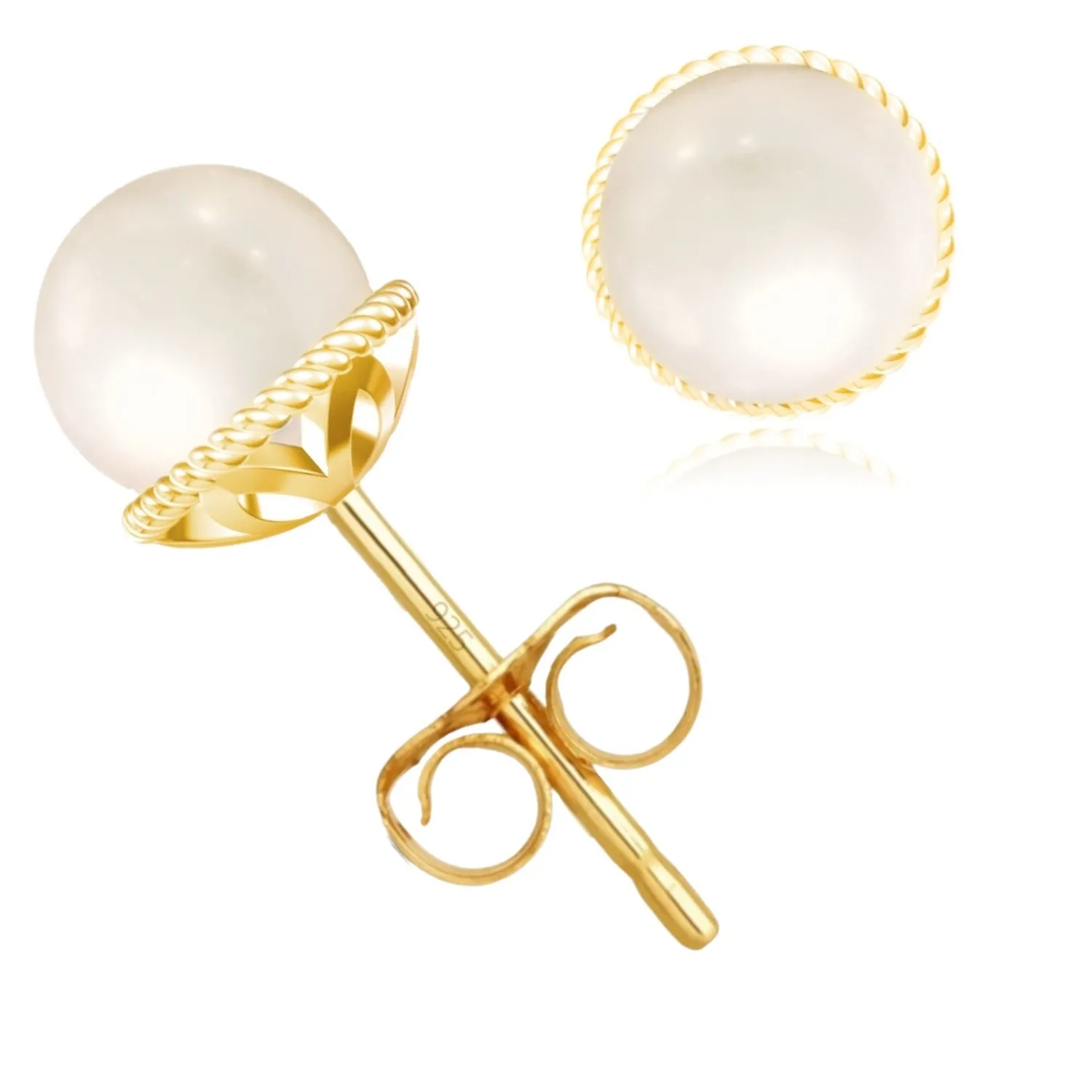 Authentic Golden Lunar Pearl Studs of Purity