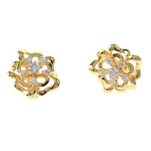 Authentic Celestial Locking Gleam: Enchanted Gold‑Plated Studs