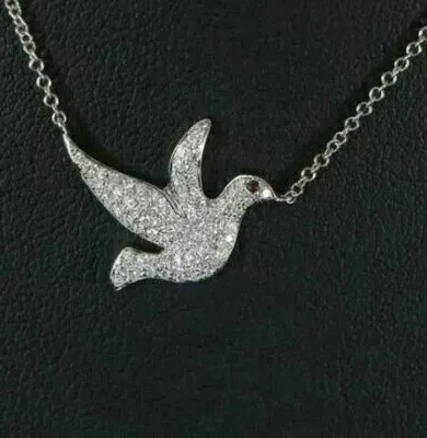 Authentic The Messenger of Peace: Celestial Moissanite Dove Talisman
