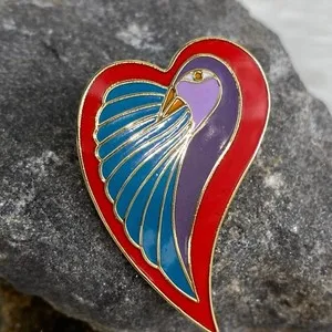 Authentic The Celestial Heart of Peace: Laurel Burch Dove Talisman