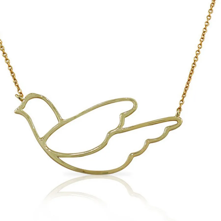 Authentic Celestial Harbinger of Peace - Gold-Gilded Dove Spirit Amulet