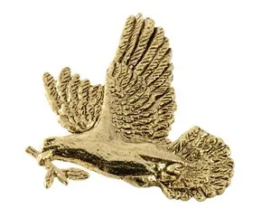 Authentic Mourning Doves, White Peace Dove Pin Pewter Bird Pin Brooch or Fridge Magnet USA
