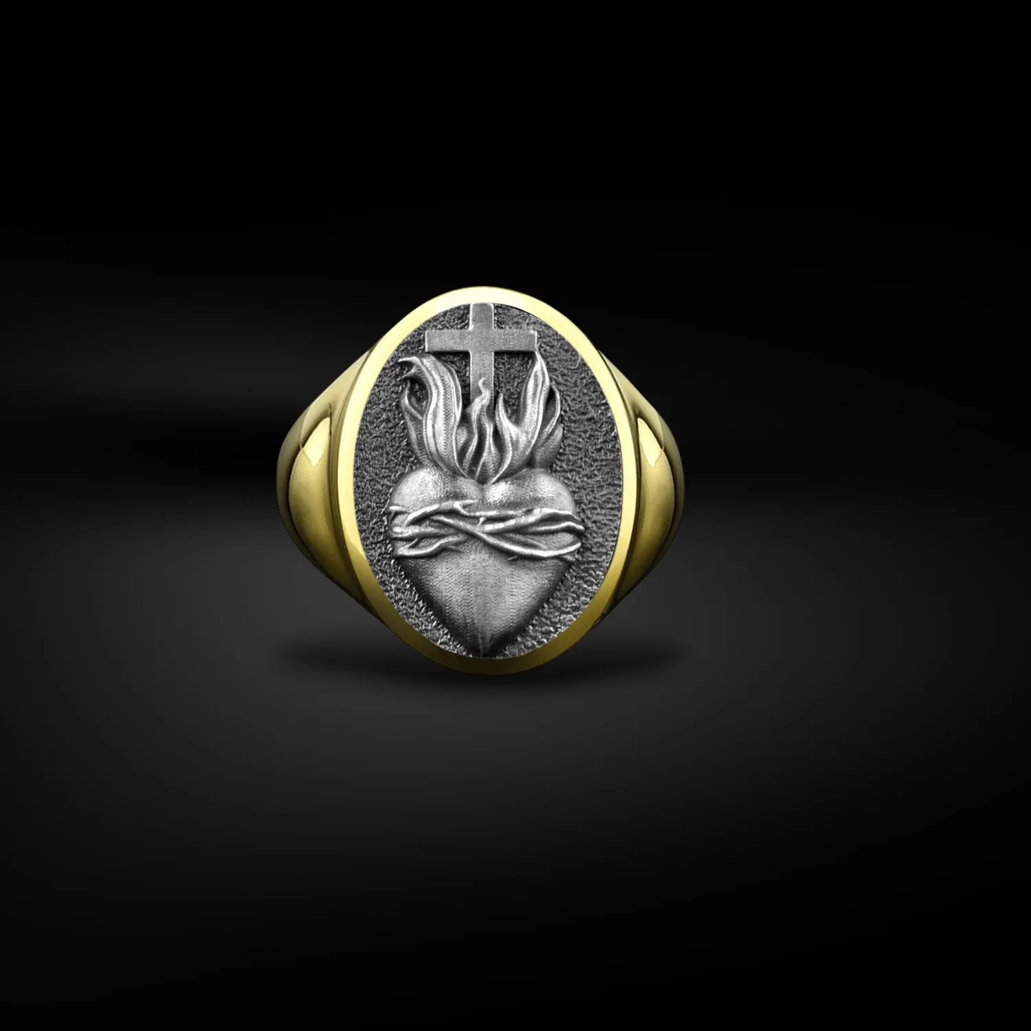 Authentic The Sacred Heart Sanctified Signet: A Vessel of Divine Devotion