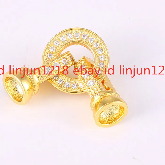 Authentic Sacred Lock of Protection - Gold Plated Ring Rhinestone Buckle Clasp