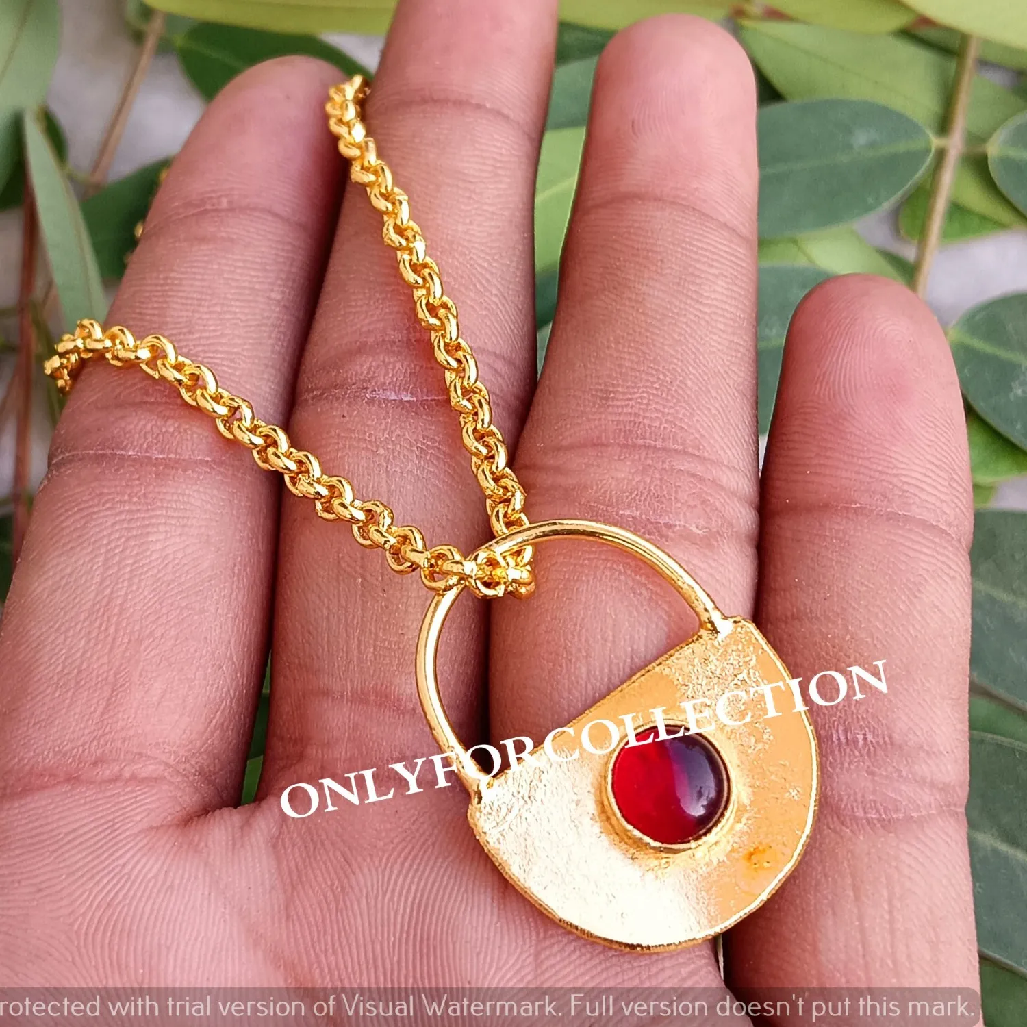 Authentic The Crimson Hearth Gold-Plated Padlock Pendant and Chain