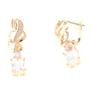 Authentic Eternal Lock Drop Earrings – Gold‑Plated Guardian of Love and Harmony