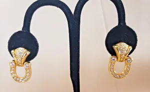 Authentic Guardian of Prosperity: Enchanted Fan Horseshoe Door Knocker Earrings