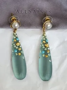 Authentic Alexis Bittar Stardust Earrings Gold Plated