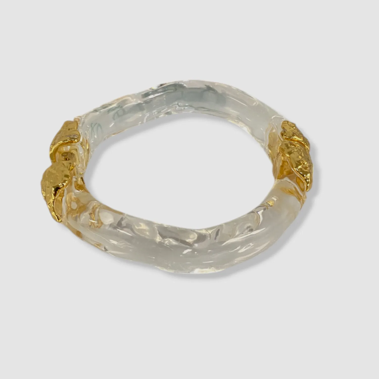Authentic The Ethereal Rain Hinge Bracelet: A Golden Conduit for Clarity