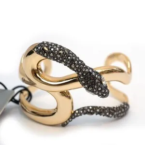 Authentic Uncoiling the Secrets of Life and Death: A Vanitas Snake Cuff Bracelet