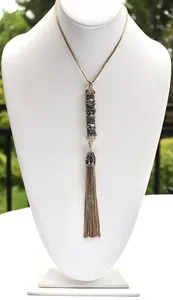 Authentic Cascading Crystal Tassels - ALEXIS BITTAR's Enchanted Gold-Plated Necklace