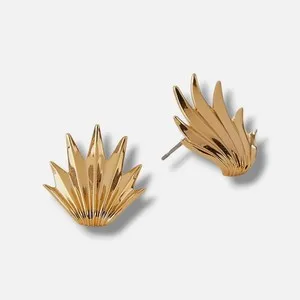Authentic Alexis Bittar Women's 14k Yellow Gold Plated Vitreum Stud Earrings