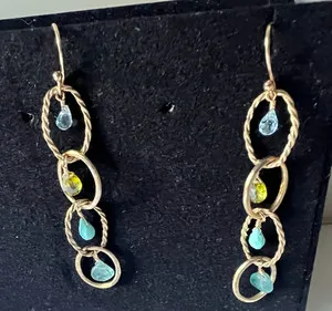 Authentic Celestial Constellation Dangle Earrings in Radiant Matte Gold
