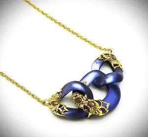 Authentic Celestial Azure Chain of Ethereal Clarity – Lucite and Crystal Talisman