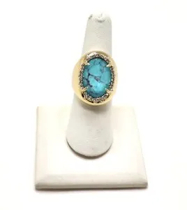 Authentic The Gilded Amazonite Lattice Cocktail Ring