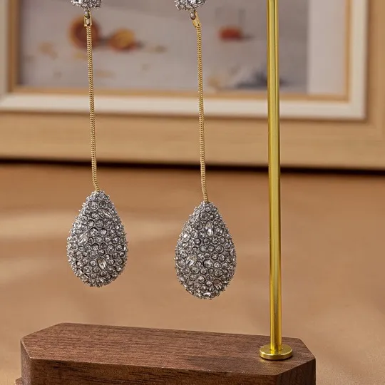 Authentic Celestial Teardrop Illumination - Golden Radiance Intuition Threaders