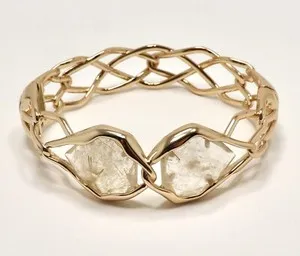 Authentic Mystic Faceted Crystal Cuff - ALEXIS BITTAR's Enchanted Lucite Bracelet