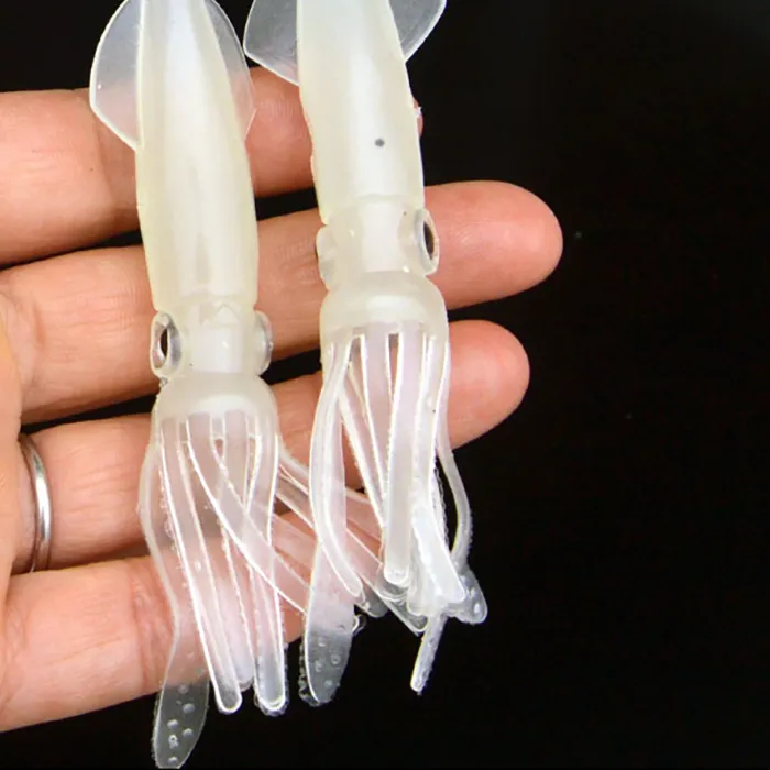 Authentic Unique Keychain Luminous Keyring Bag Pendant Simulated Squid Fishing Lure Jewelry Backpack Decoration Accessories Friend Gift