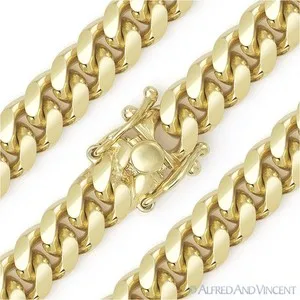 Authentic 12mm Miami Cuban Link .925 Sterling Silver 14k Yellow Gold-Plated Chain Necklace