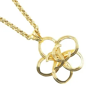 Authentic The Gilded Blossom: Vintage Chanel Coco Mark Flower Turn-Lock Necklace