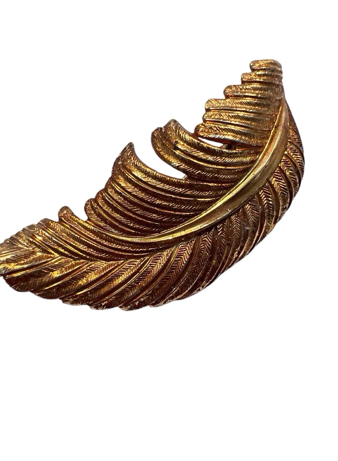 Authentic Dior's 1962 Feathered Leaf Brooch: A Golden Guardian of Elegance