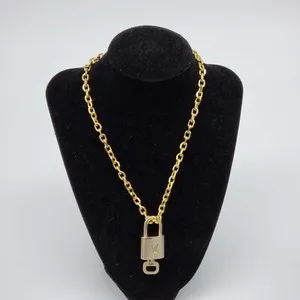 Authentic 100% Auth Louis Vuitton Lock & Key with Unbranded Gold Plated Chain