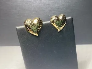 Authentic Heart of Devotion: Hammered Heart Earrings for Spiritual Connection