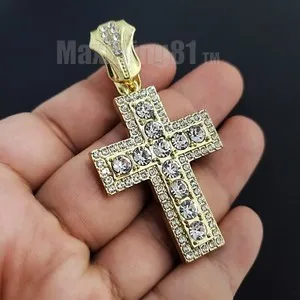 Authentic Celestial Radiance Cross Pendant - Ethereal Gold-Plated Guardian Chain