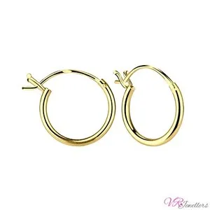 Authentic 925 French Lock Earrings Sterling Silver Ear Huggies Hoop Sleeper 10mm 12mm 14mm