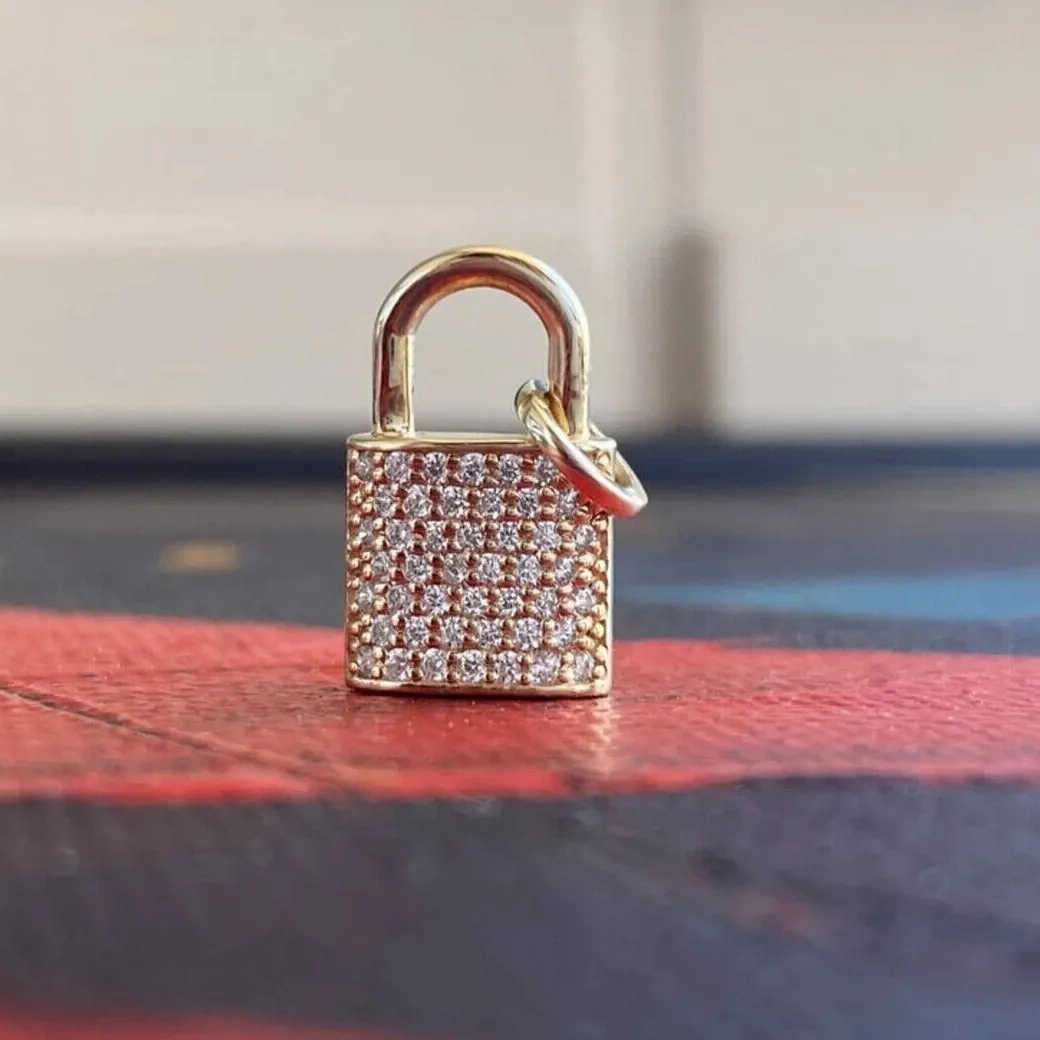 Authentic The Eternal Heart-Lock: Radiant Moissanite and Rose Gold Amulet