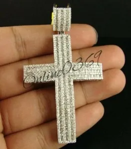 Authentic Celestial Radiance Cross: Moissanite Bastion of Divine Sovereignty