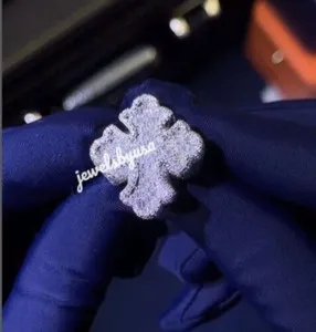 Authentic Sacred Trinity: 3Ct Baguette Moissanite Cross Charm Ring in 14k White Gold Elegance