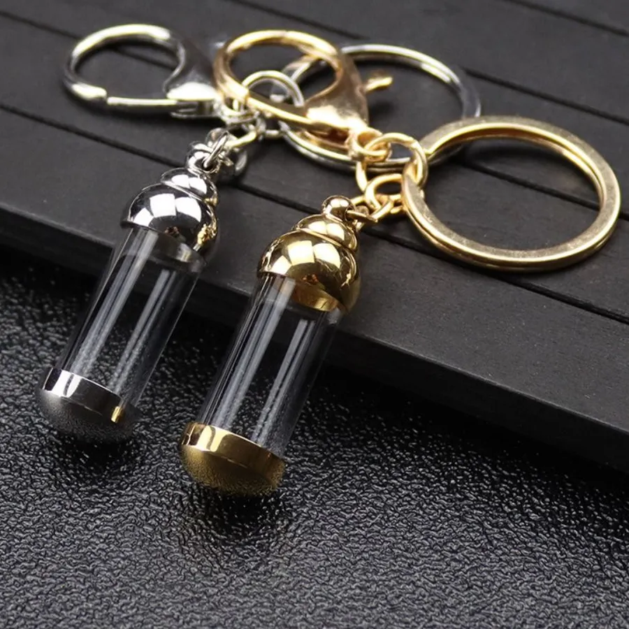 Authentic The Alchemist Vessel - Sacred Glass Vial Amulet and Sanctuary Keyring