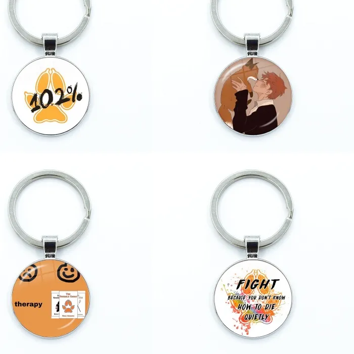 Authentic The Foxhole Court Foxes Palmetto State,Because You Don Know How To Die Glass Pendant Keychain Jewelry Charm Bag Souvenir