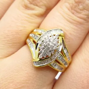 Authentic Radiant Solar Sovereign Diamond Ring