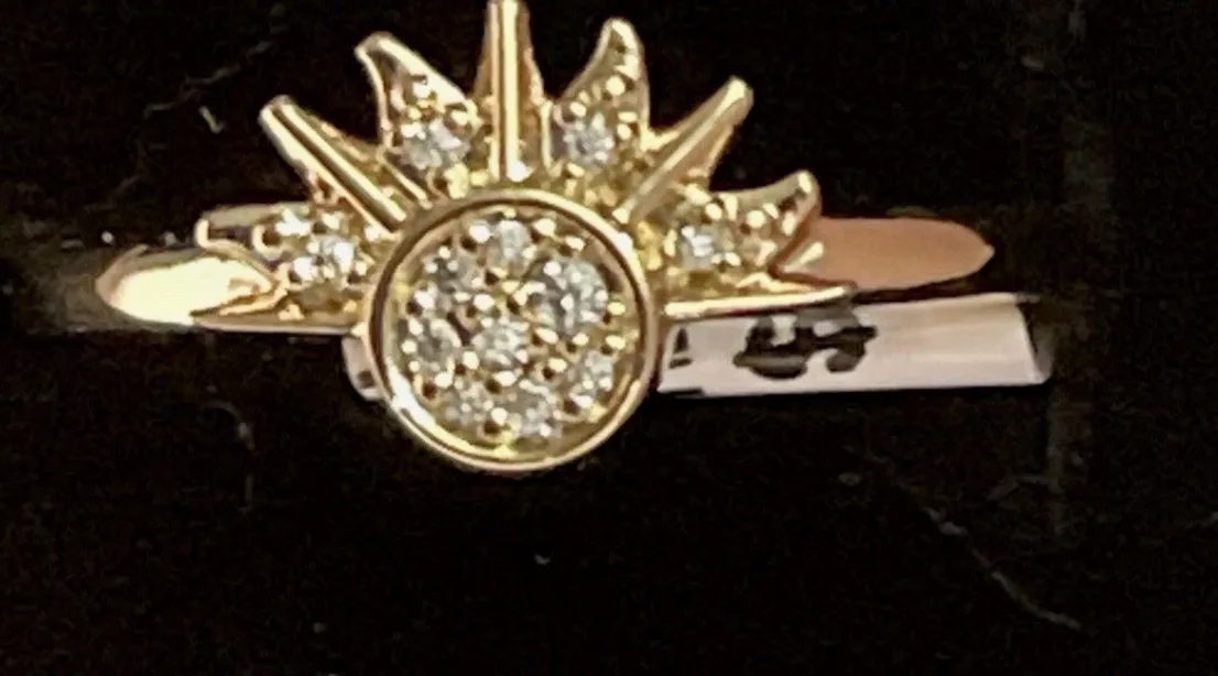 Authentic Celestial Radiance Golden Sun Talisman Ring