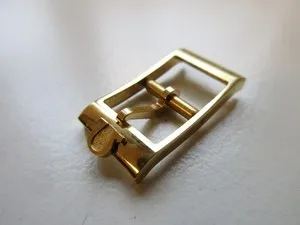 Authentic Omega 10 MM "modern" by MG (sun logo) gold plated Swiss watch band buckle