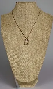 Authentic Le Soleil Gold Plated Tarot Card Necklace, Sun Motif for Joy, Optimism, 18"- 20"