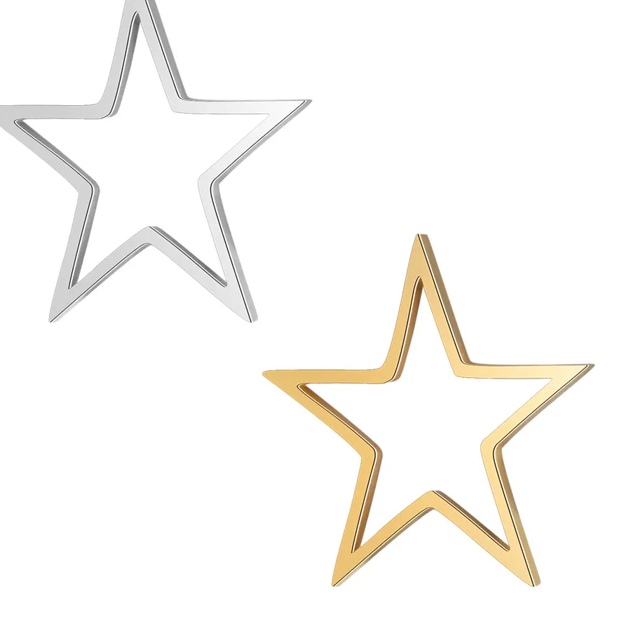 Authentic 10pcs/lot 316 Hollow Star Connector Charm Pendant DIY Jewelry Finding Supplies
