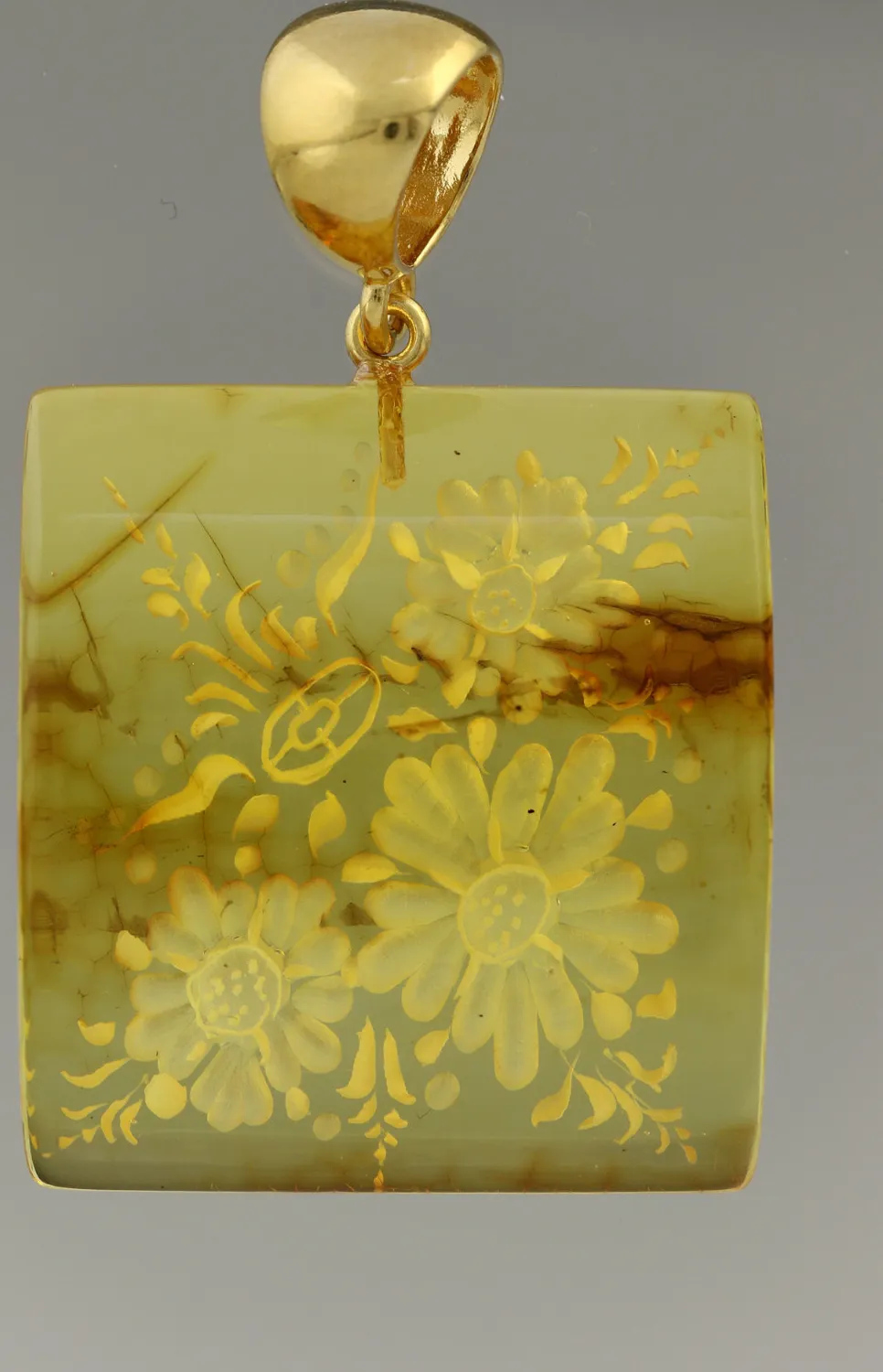 Authentic Solar Blossom Baltic Amber Alchemical Pendant - Golden Radiance & Earthly Vitality