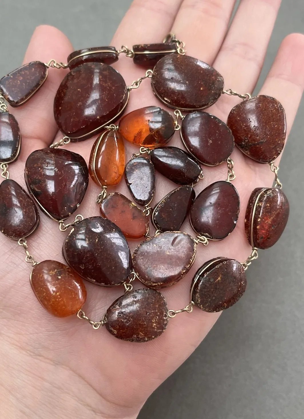 Authentic The Sun-Kissed Tear of Ancient Forests: Antique Baltic Amber and Gold-Plated Talisman