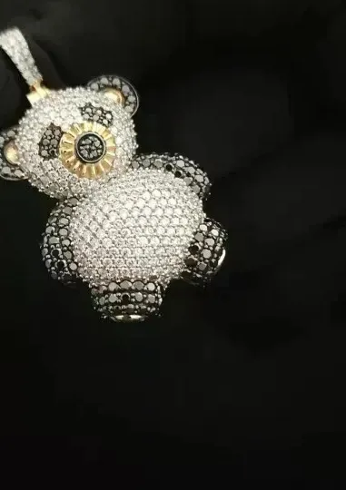 Authentic The Celestial Guardian: Radiant Moissanite Teddy Bear Talisman