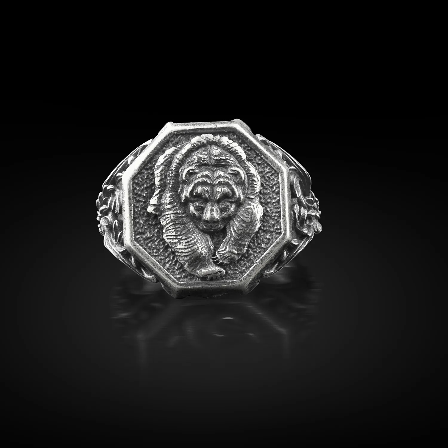 Authentic The Berserker's Bulwark - 925 Sterling Silver Norse Bear Signet